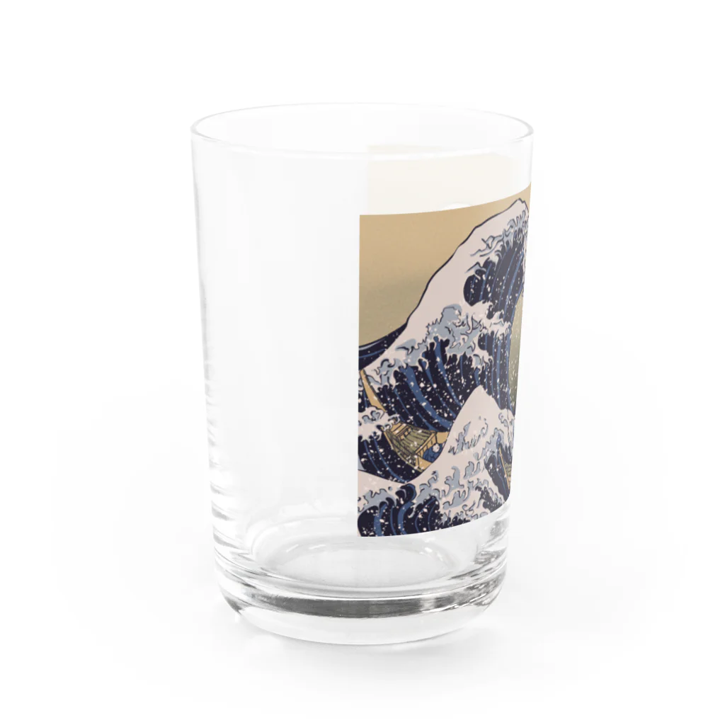 ari designの富士山に迫る（葛飾北斎と歌川国芳模写コラボ作品） Water Glass :left