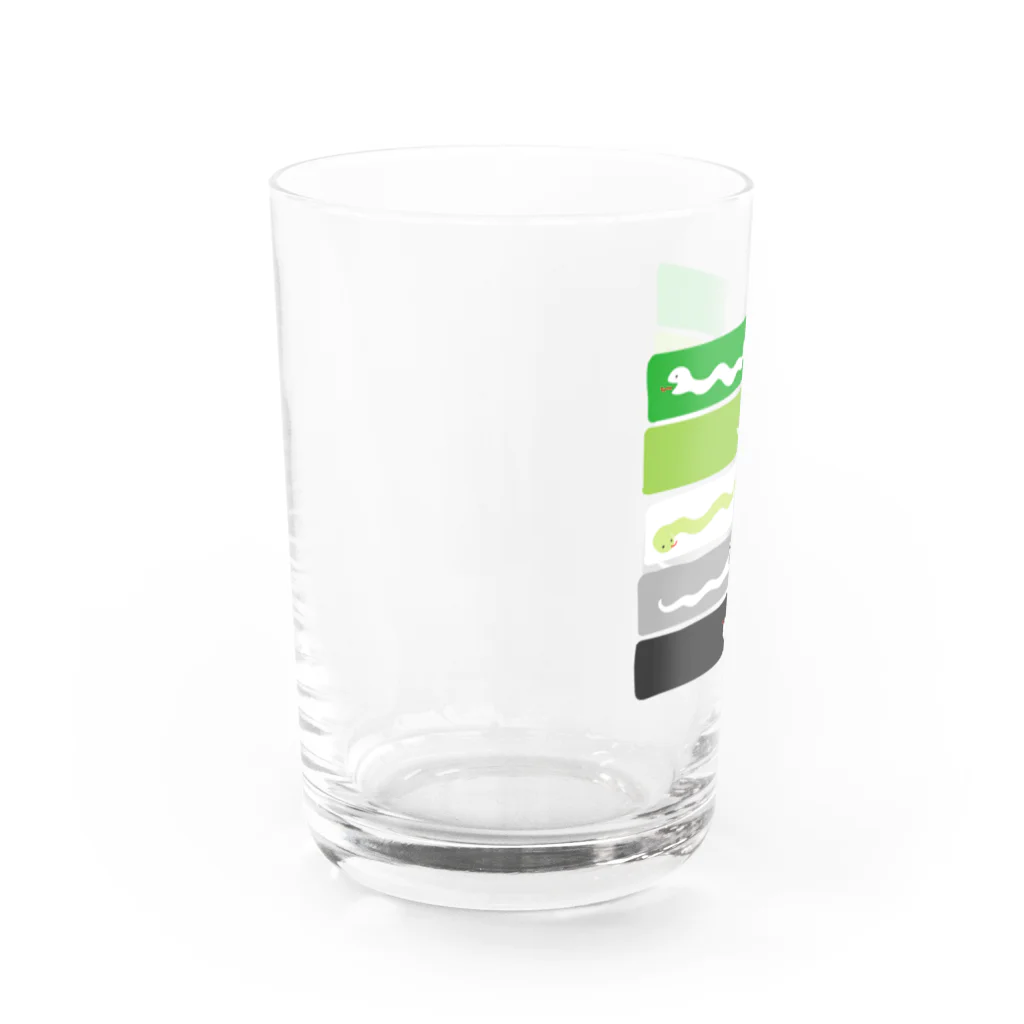 もやしWORKSのAroへびちゃん Water Glass :left