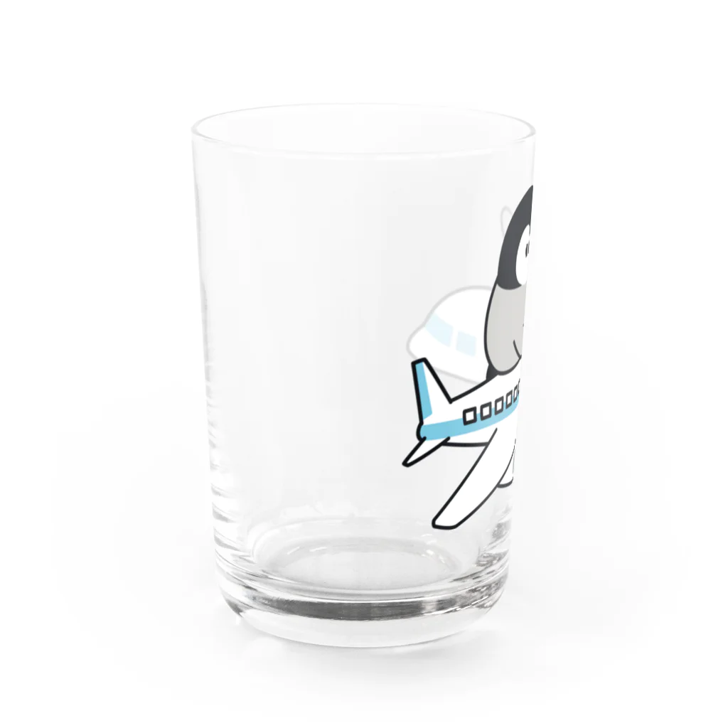 DECORの心くばりペンギン　飛行機ver. Water Glass :left