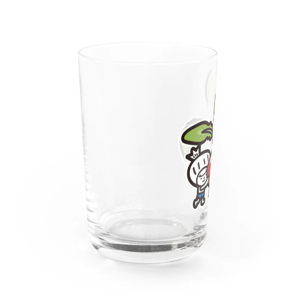 きくのらくがきのラディッシュときく Water Glass :left