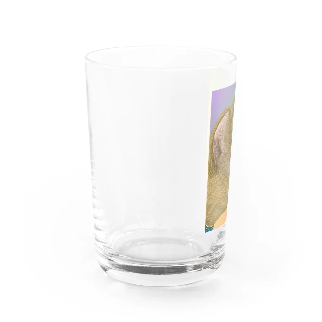 理絵のねこ 虹色 Water Glass :left