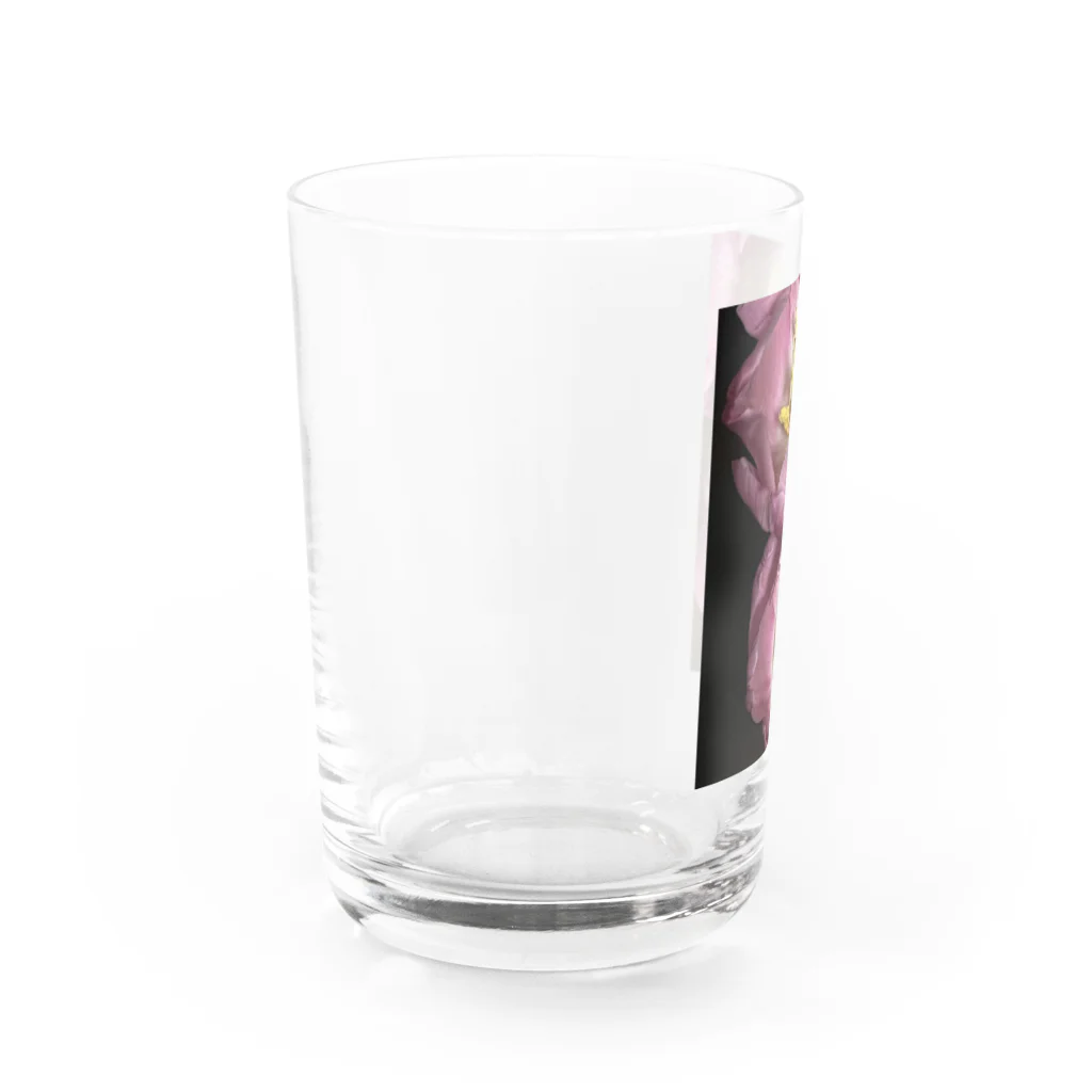 mikyacraft MIKA💓🌟赤い心臓のチューリップ2輪 Water Glass :left