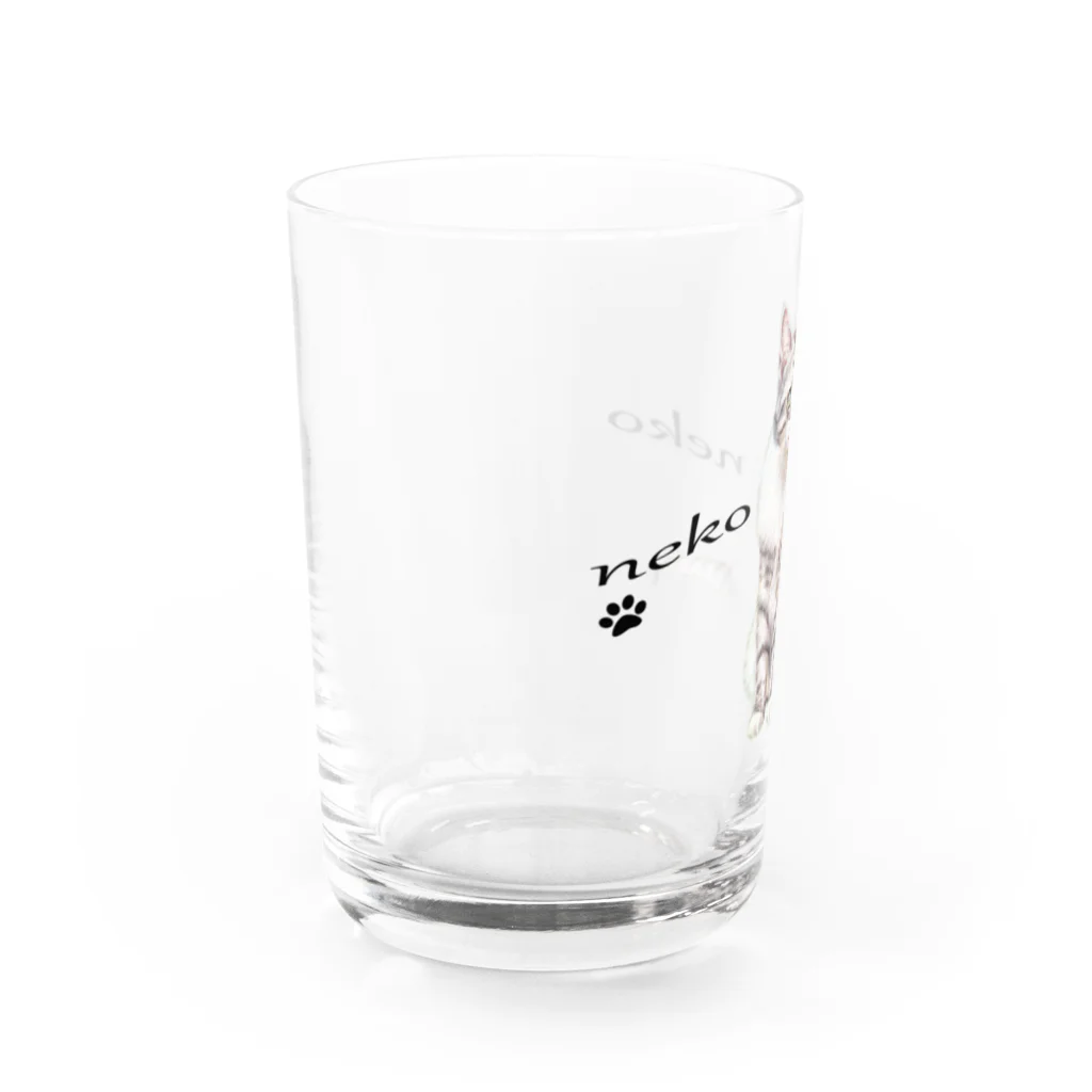 Ａｔｅｌｉｅｒ　Ｈｅｕｒｅｕｘのパステル💗ねこねこ　マーブルちゃん Water Glass :left