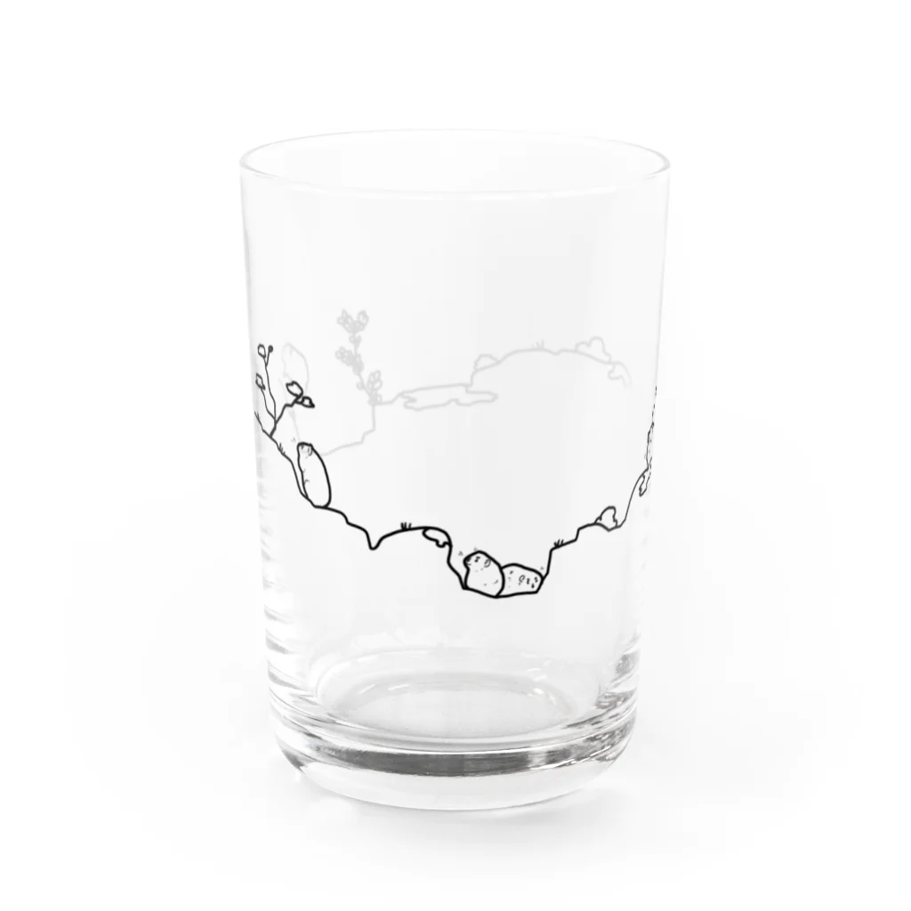 掛布団　ぬくぬのケープハイラックスのグラス Water Glass :left