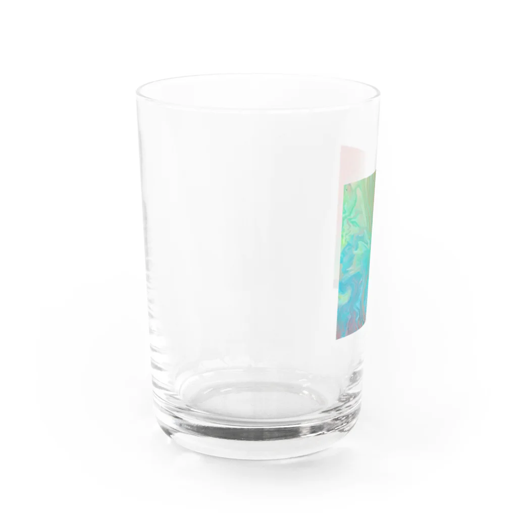 書家 BAKUFU 爆風の作品名 波瀾万丈 Water Glass :left