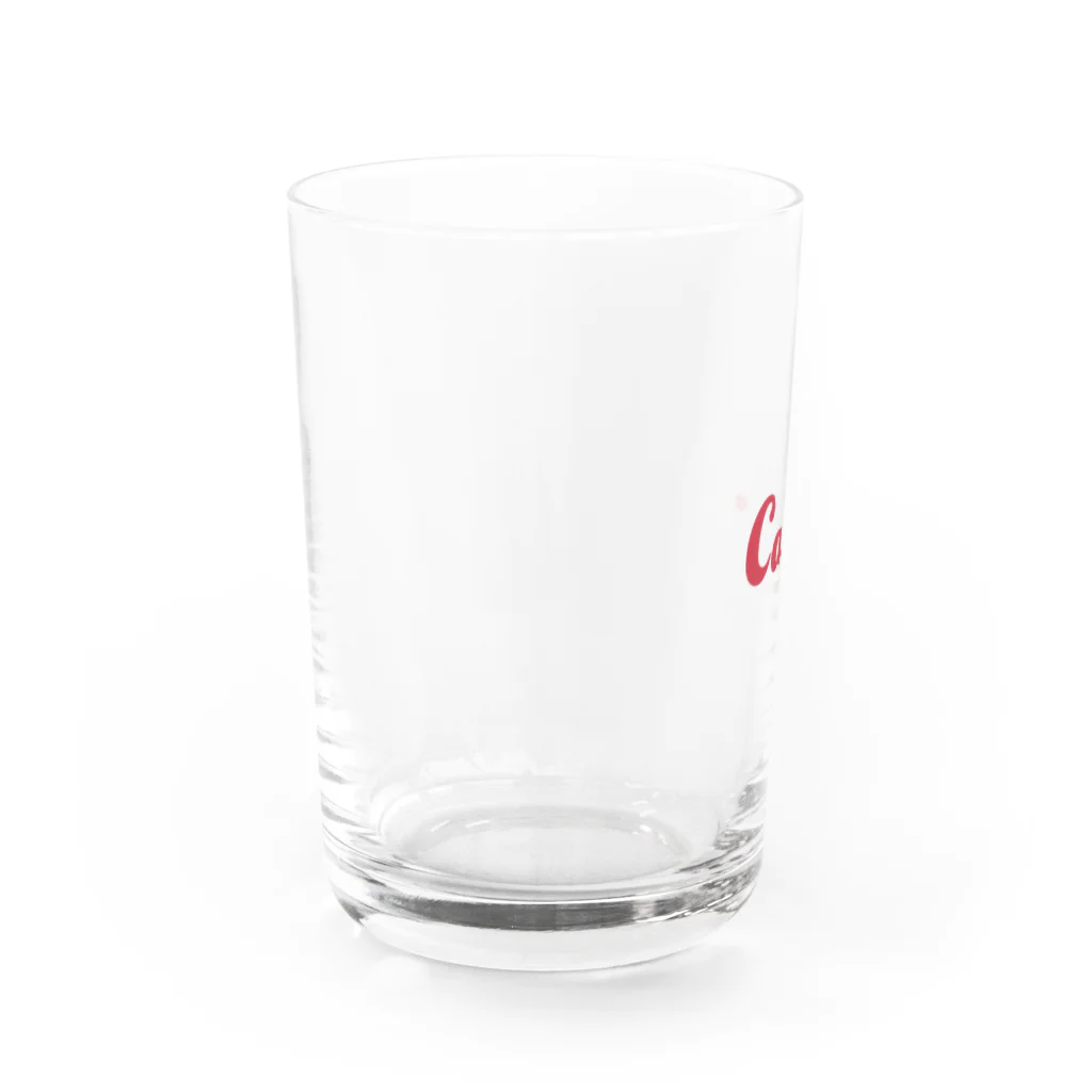 8wariの猫好きによる猫好きのためのそれ　レッド Water Glass :left