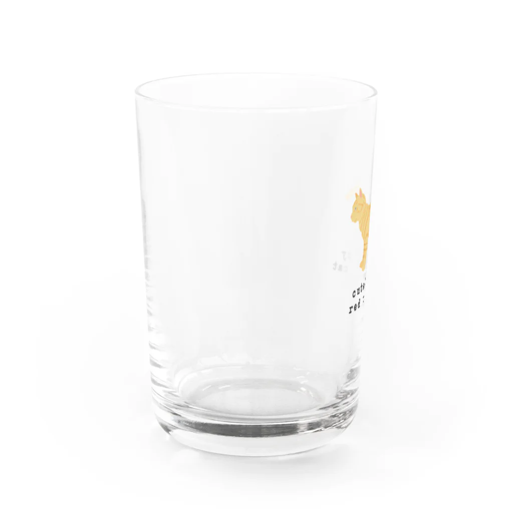 orange_honeyの猫1-5 茶トラ猫 Water Glass :left