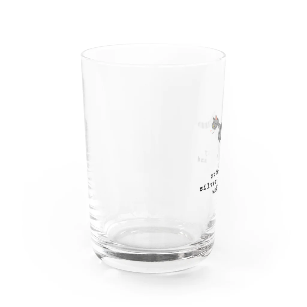 orange_honeyの猫1-10 サバ白猫 Water Glass :left