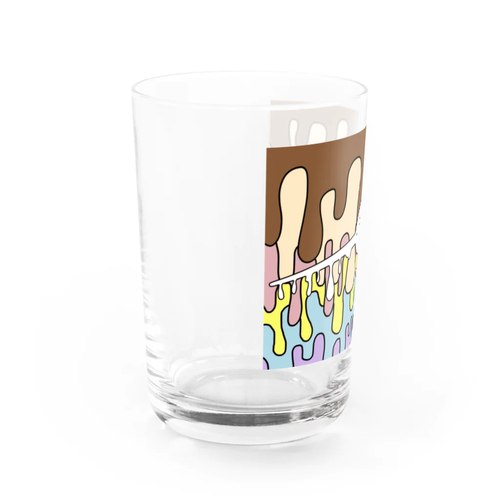 Toshiesの何色にも染まらないキウイ　パステル Water Glass :left