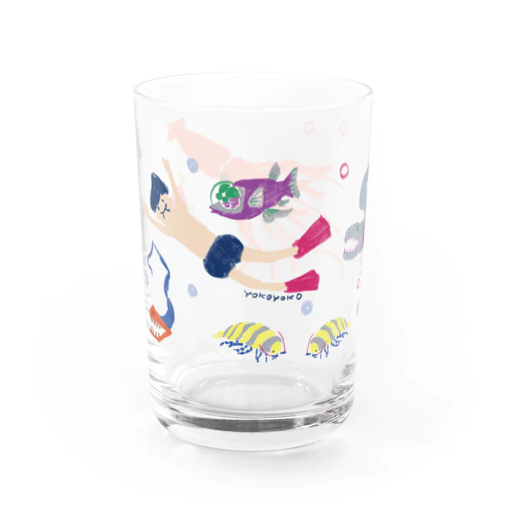 YOKOYOKO の深海魚と泳いじゃった Water Glass :left