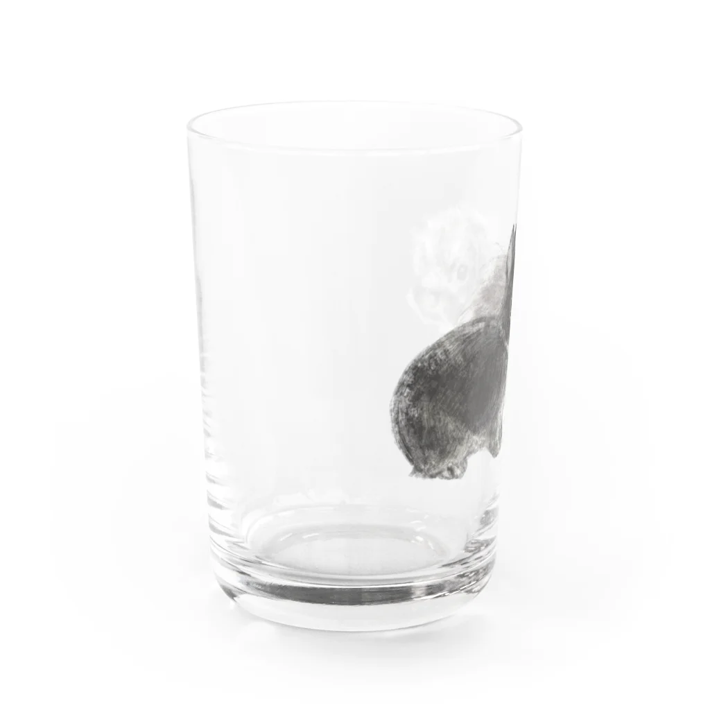 うさぎ王子のしもべのネザーさんとふわふわさん Water Glass :left