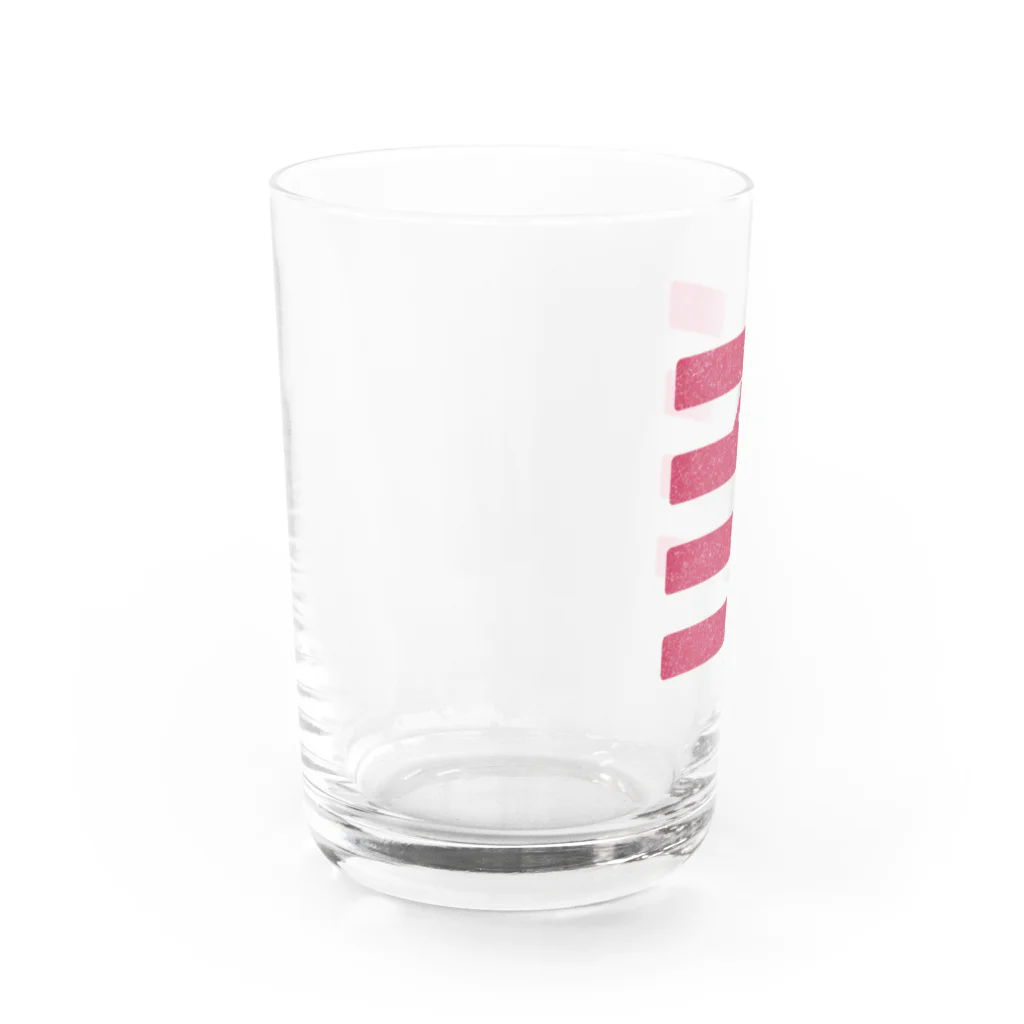 百喜利公式の百喜利グラス　red Water Glass :left