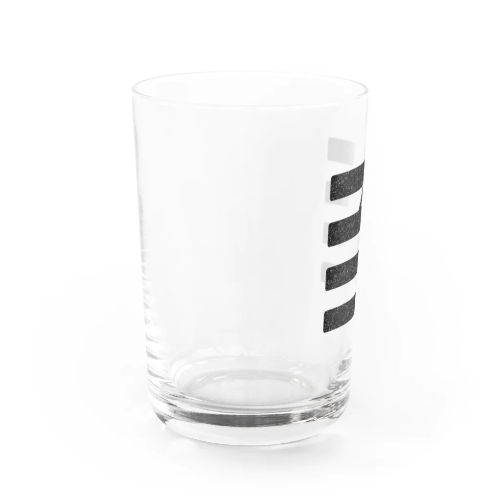 百喜利公式の百喜利グラス　black Water Glass :left