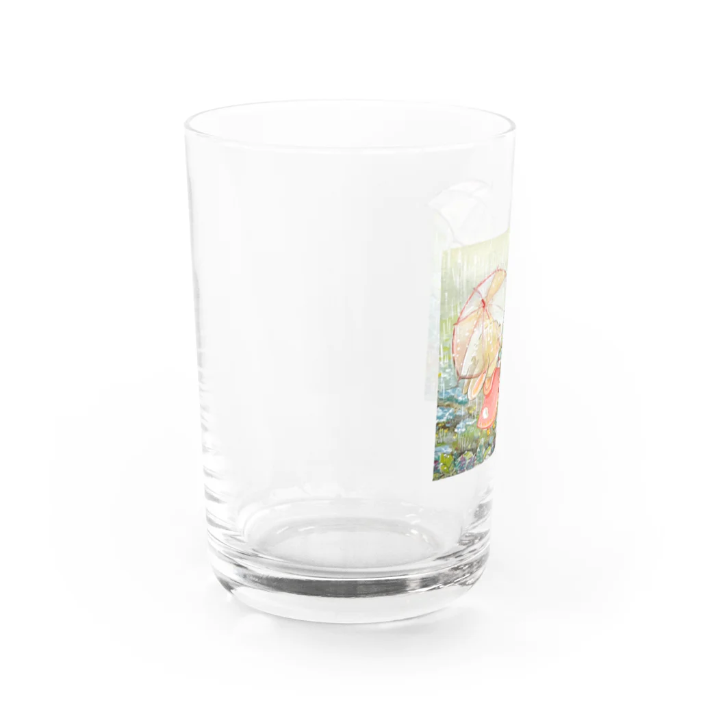 絵本作家のざっか屋さんのrainy Water Glass :left