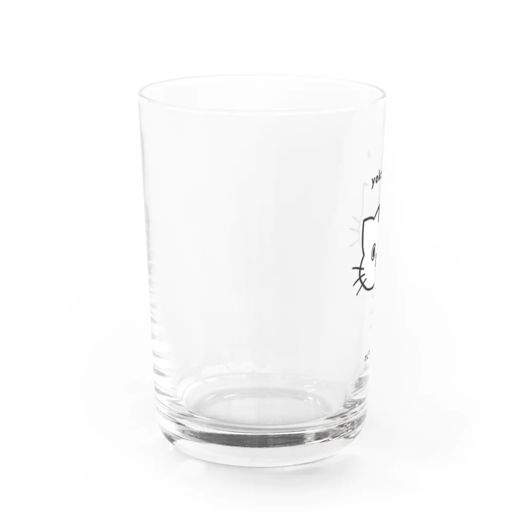 まるっともふもふ白黒にゃんずのよこわけ猫のグラス グラス左面
