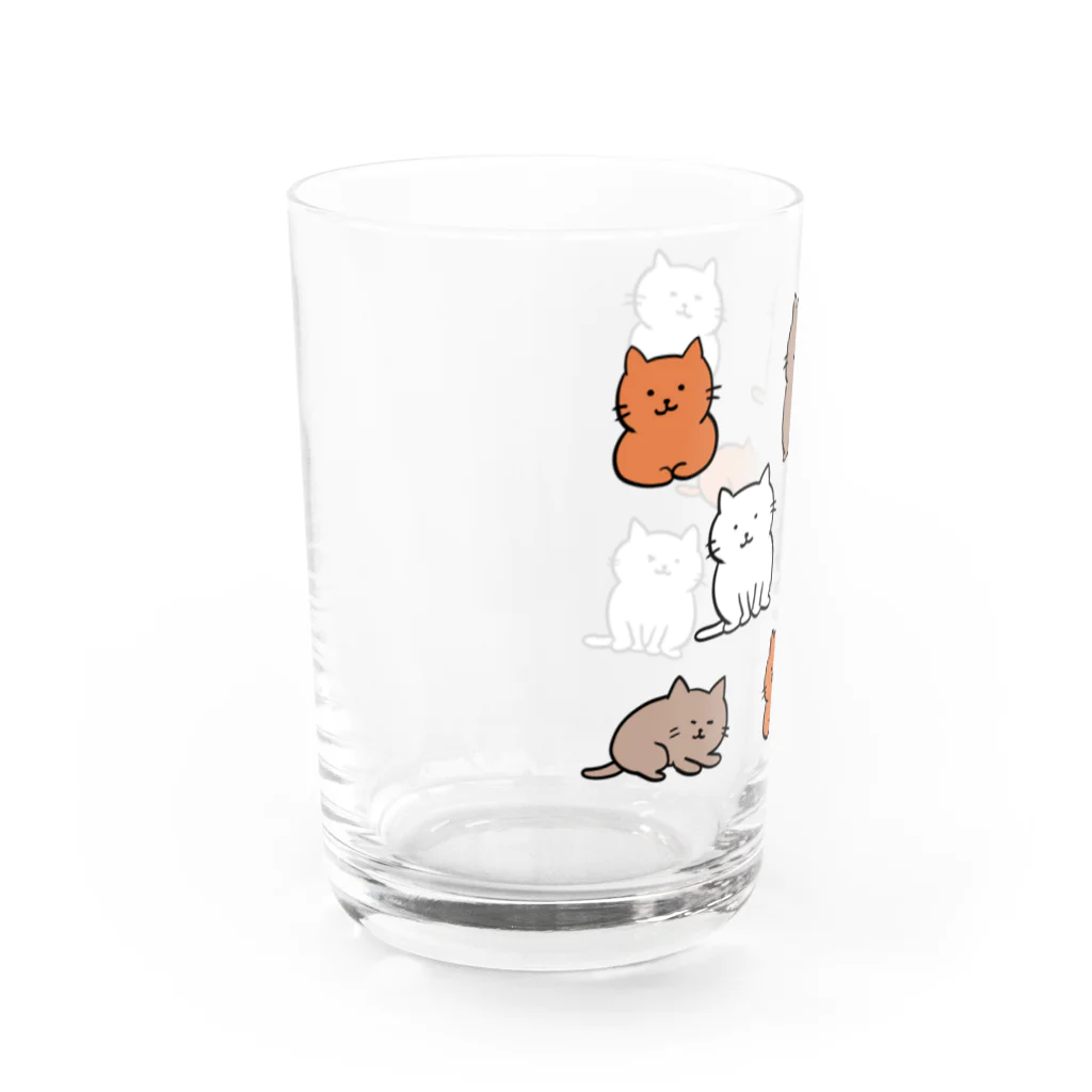 肉球書庫（絵）の猫ちゃんたち Water Glass :left