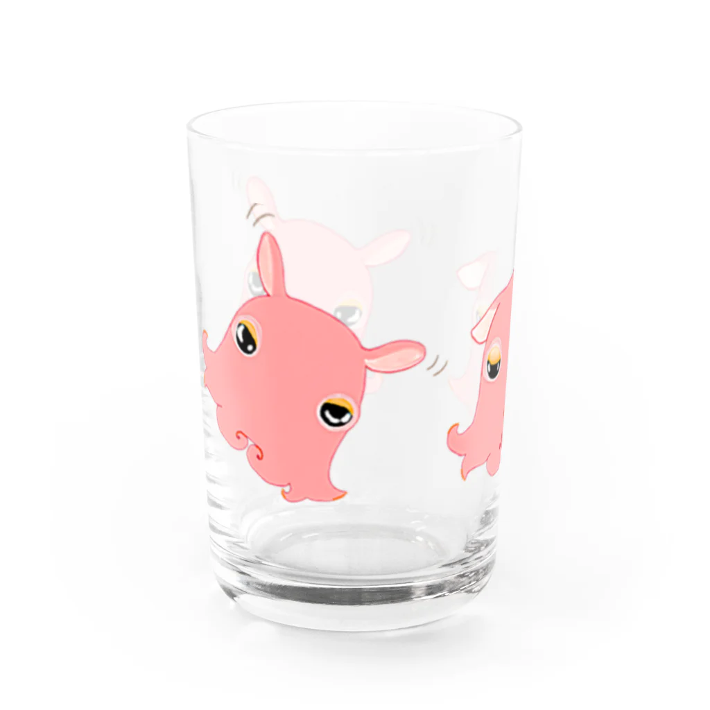 LalaHangeulの3匹のメンダコさん Water Glass :left