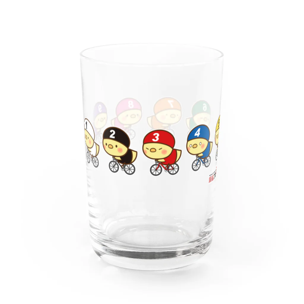 麻雀プロ競輪部の競輪ひよこ-ピヨピヨレーサー Water Glass :left