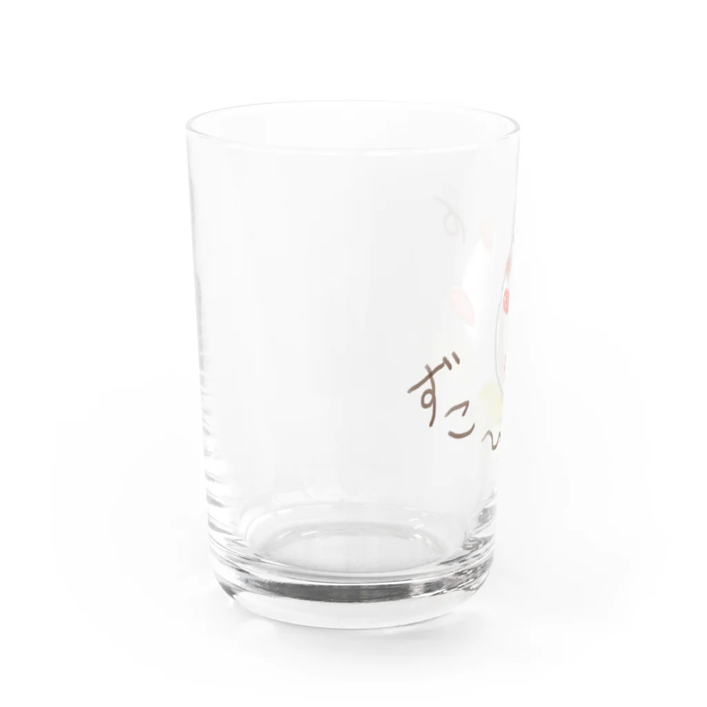 EDGEのスズリのずっこけハムスター　仰向け Water Glass :left