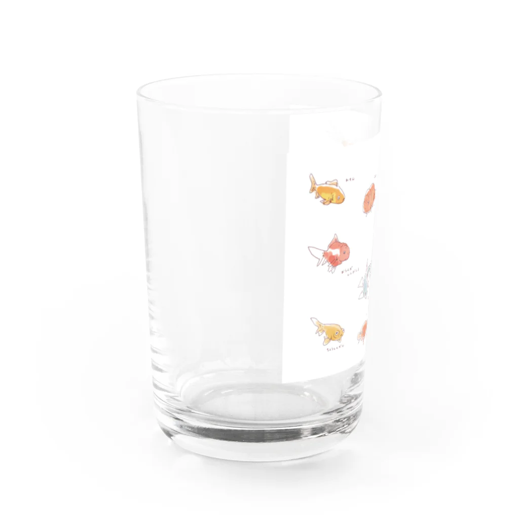 とほんSUZURI出張所の金魚10匹 Water Glass :left