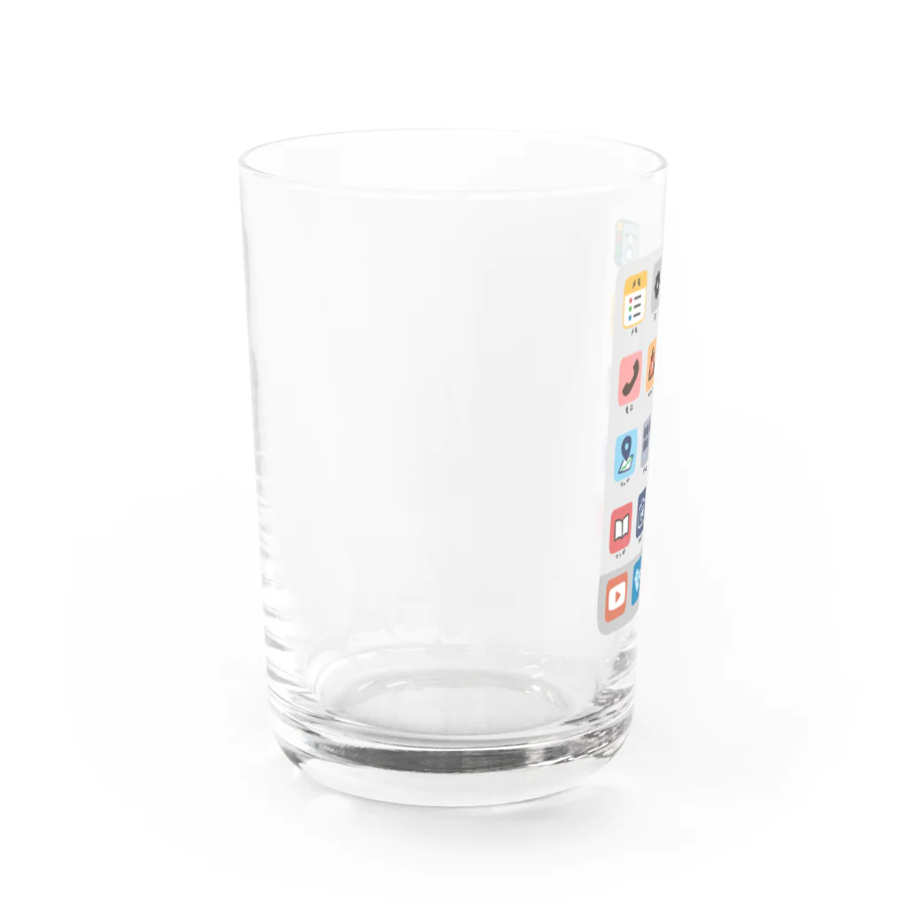 Andiamoのホーム画面（背景あり） Water Glass :left