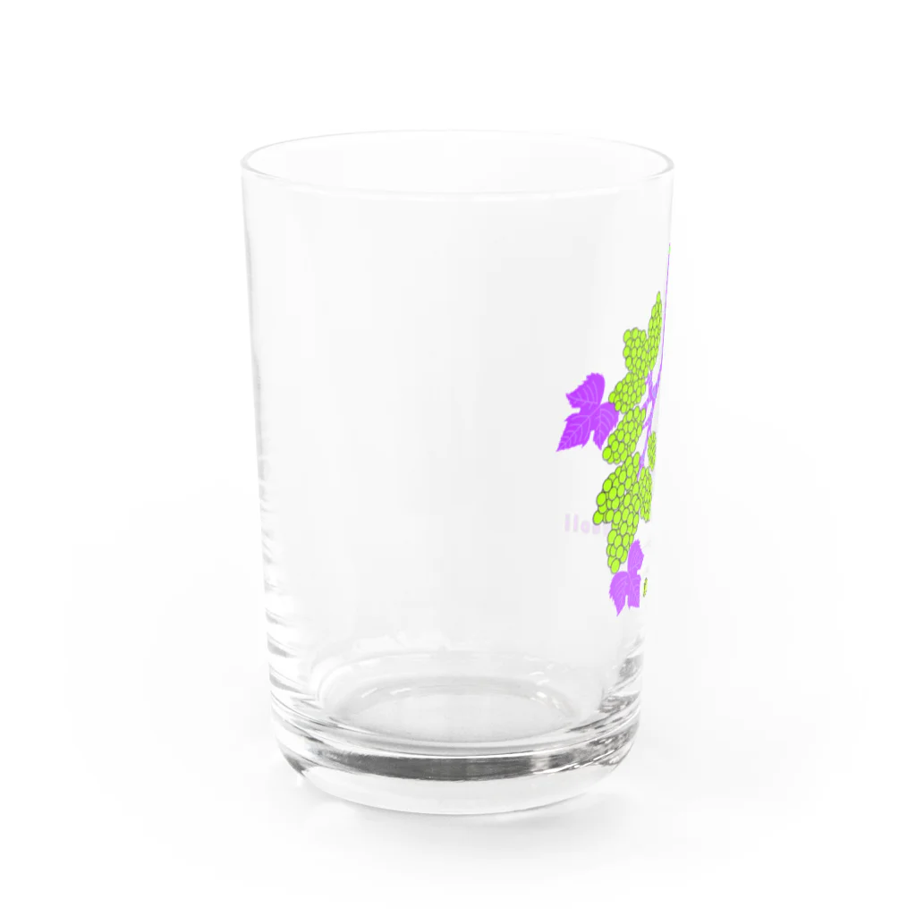 momolove の葡萄な肺胞(白色バージョン) Water Glass :left