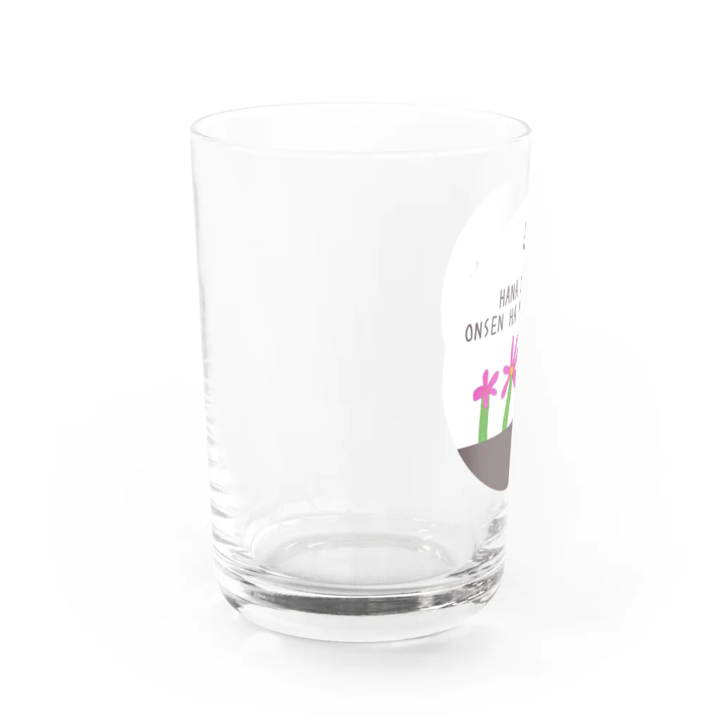 温泉が好き！～温泉グッズのお店～の花が好き…温泉はもっと好き！ Water Glass :left