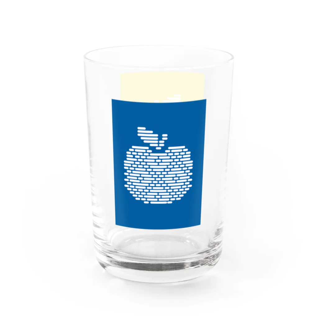 工房 クレーンの【こぎんリンゴ】シンプルなりんご Ι 黄青 Water Glass :left