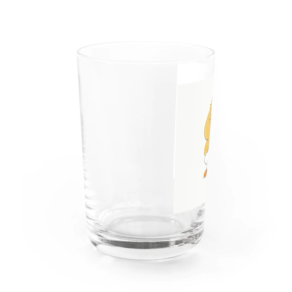 私の落書き帳のちょっとイキってるヒヨコ Water Glass :left