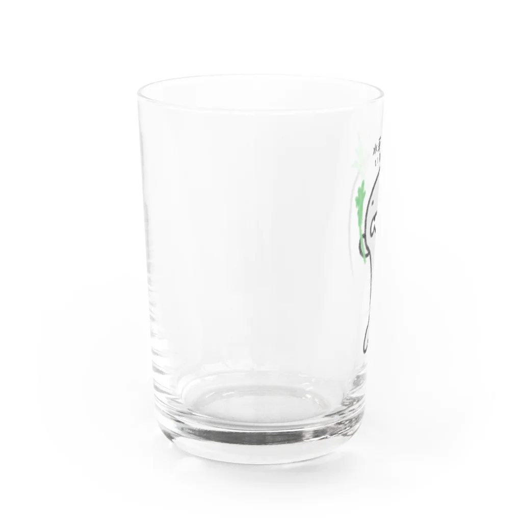 ダイナマイト87ねこ大商会の水菜をお裾分けしてくれるアザラシ Water Glass :left