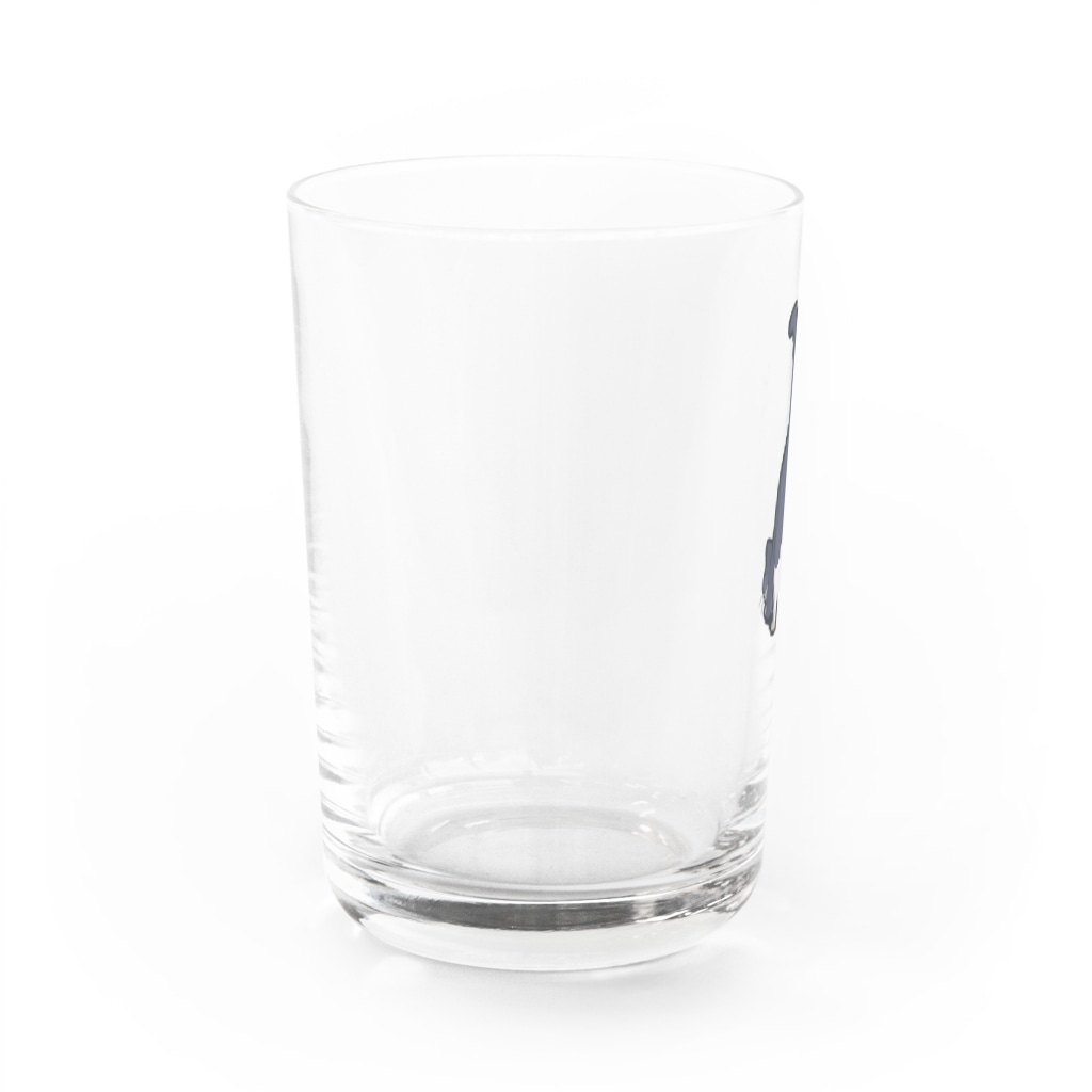 寂しんぐのはちわれねこ(おしりついん) Water Glass :left