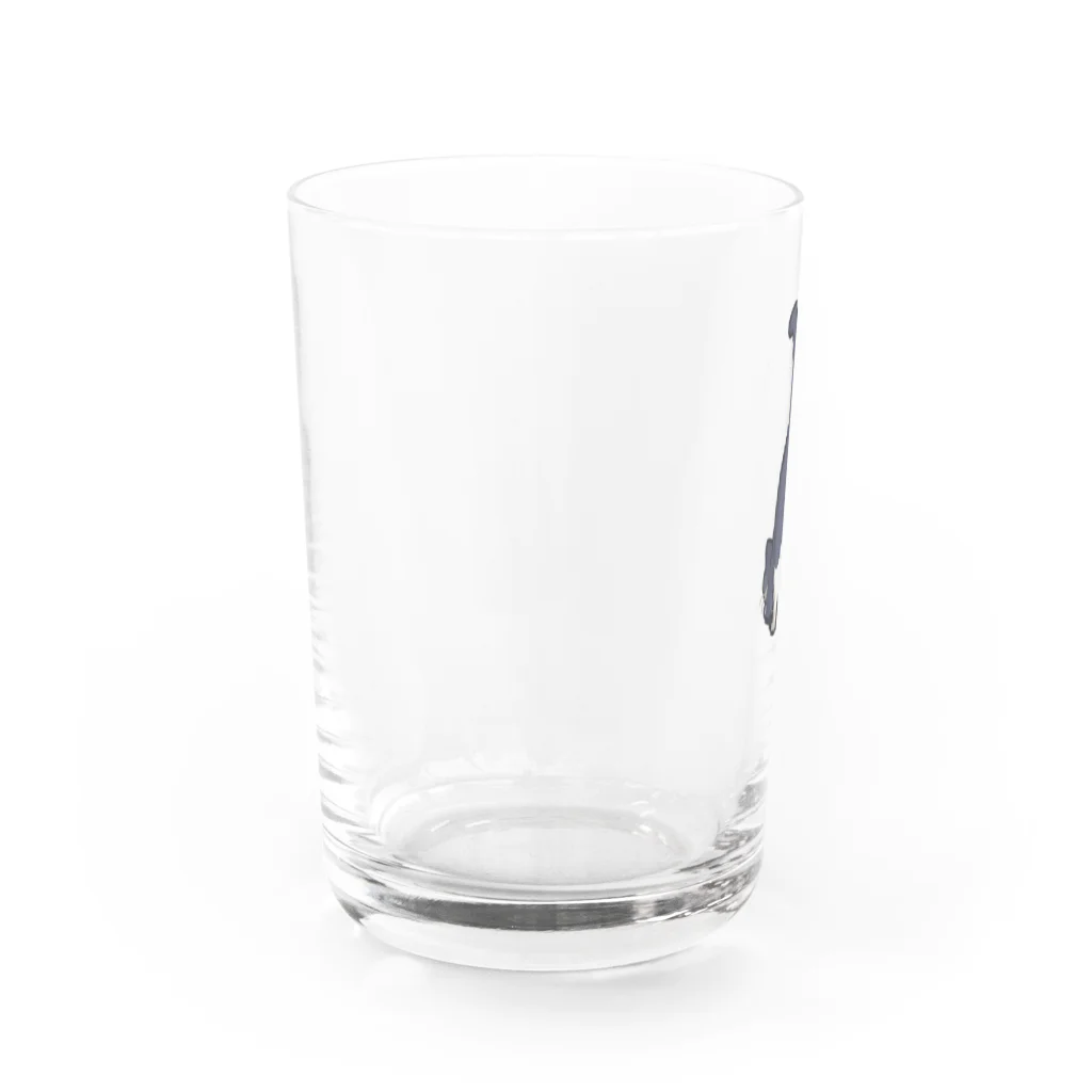 寂しんぐのはちわれねこ(おしりついん) Water Glass :left