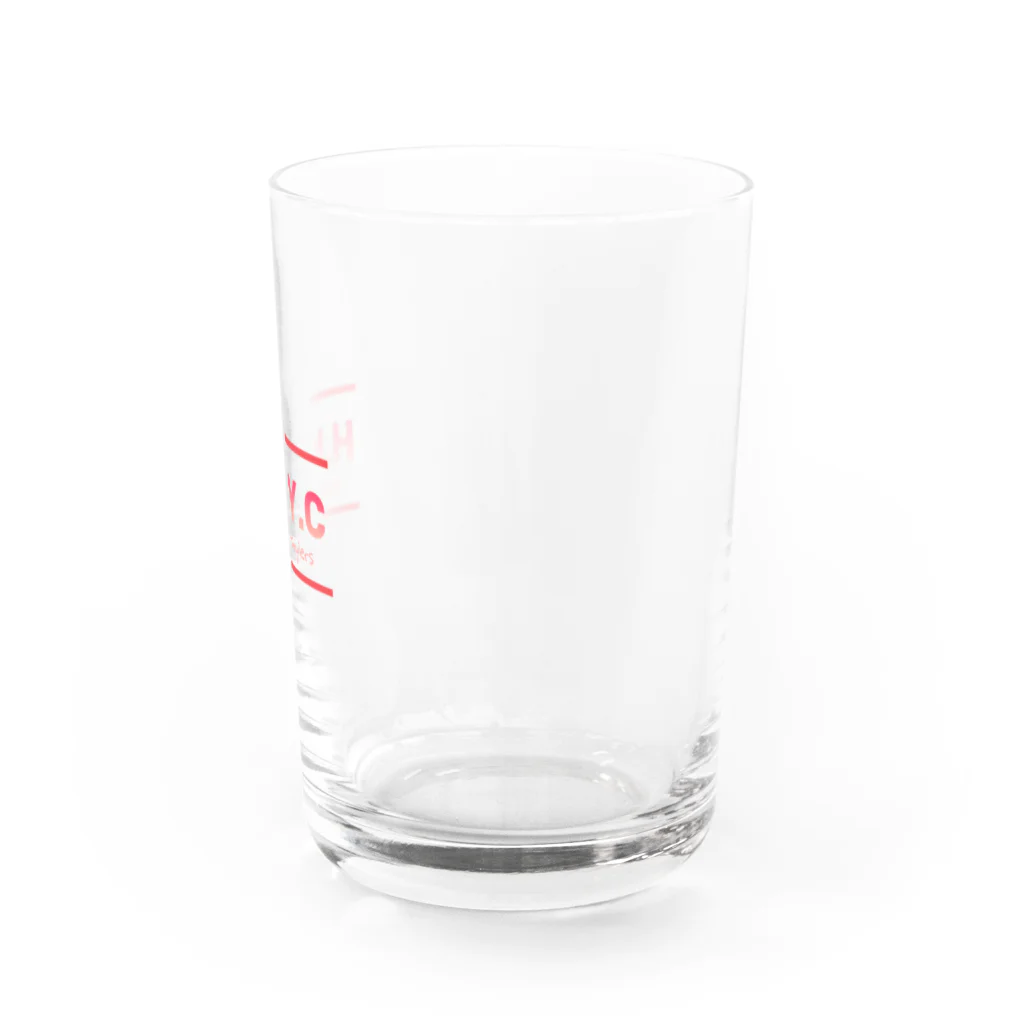 ワンポイントロゴ好きのHMYCワンポイントロゴ Water Glass :right