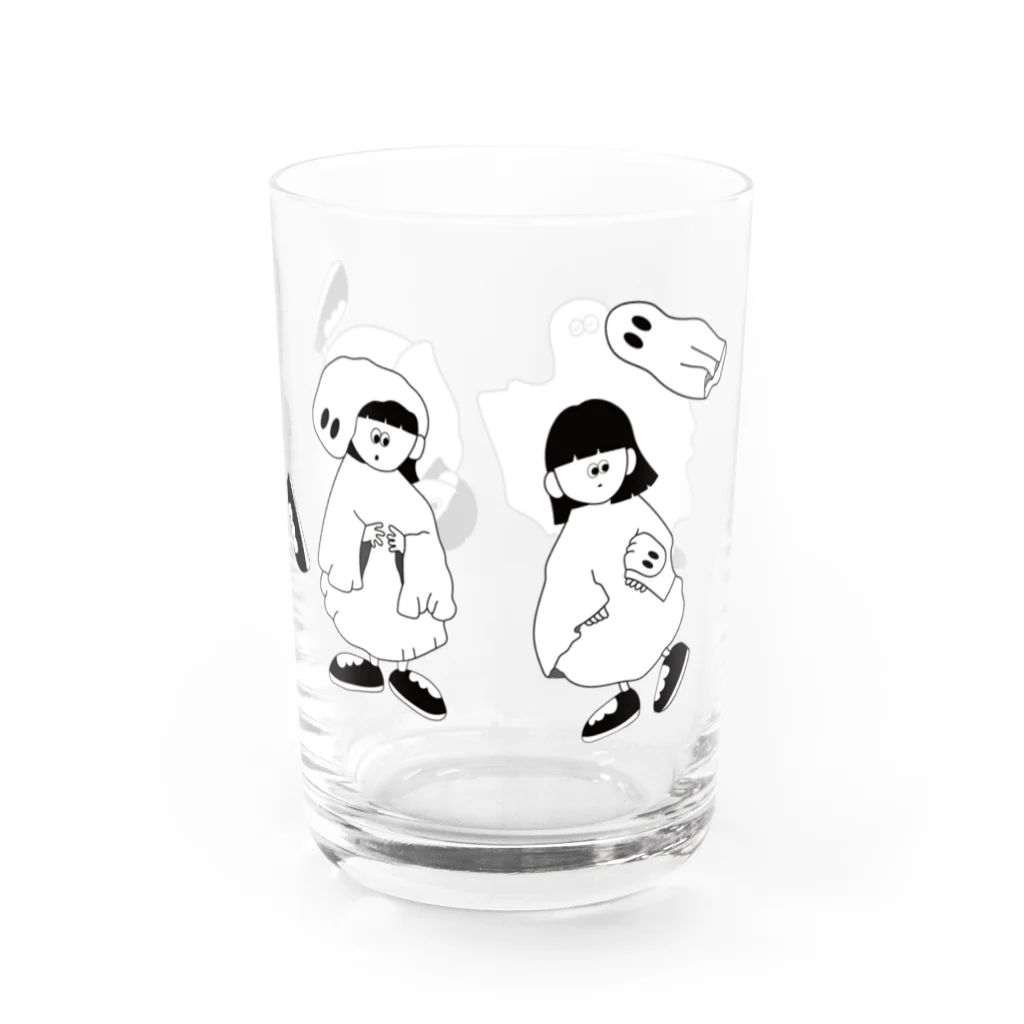 ma5me のおばけma5me集合しましたグラス Water Glass :right