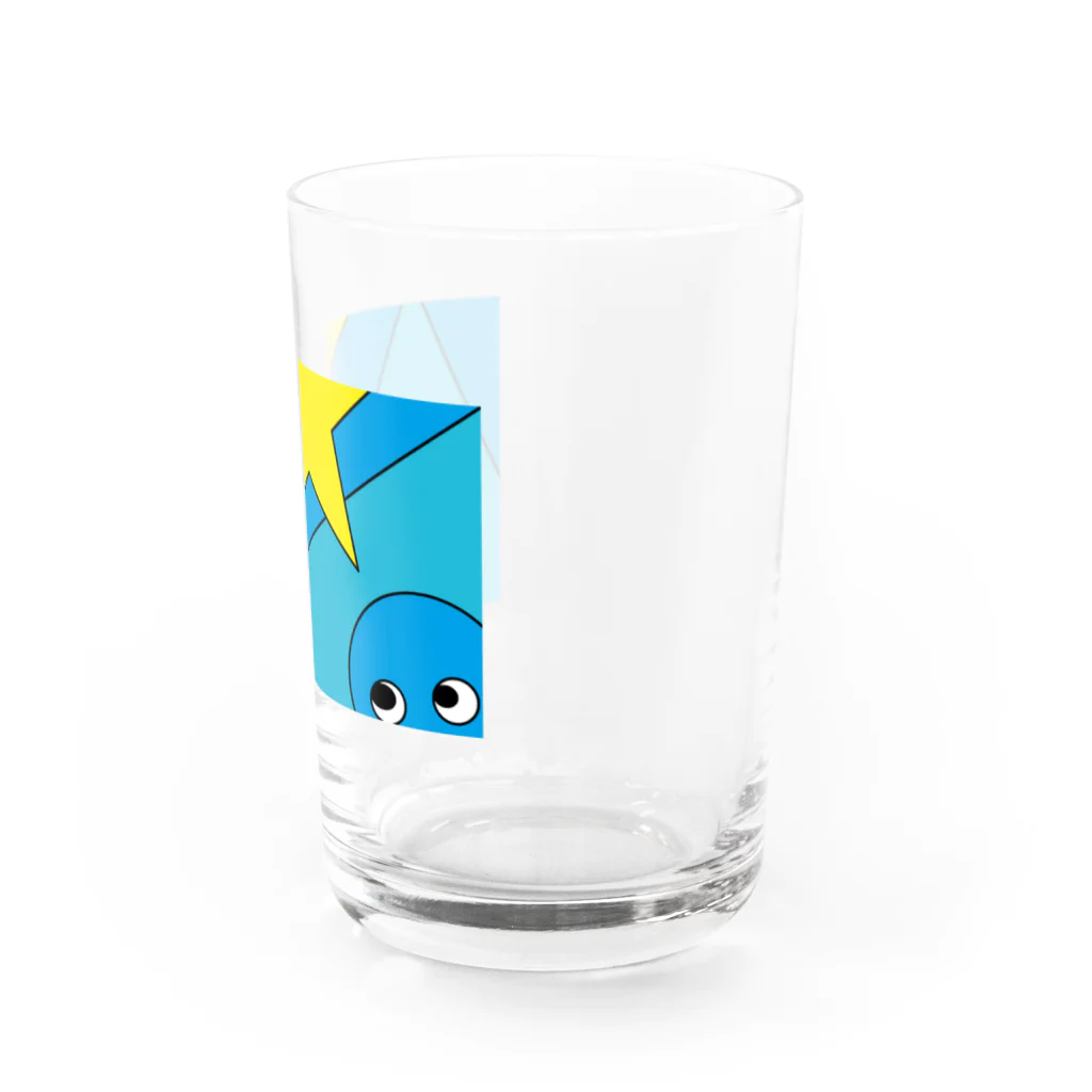 どぐまぐ商店の弾ける青玉グラス Water Glass :right