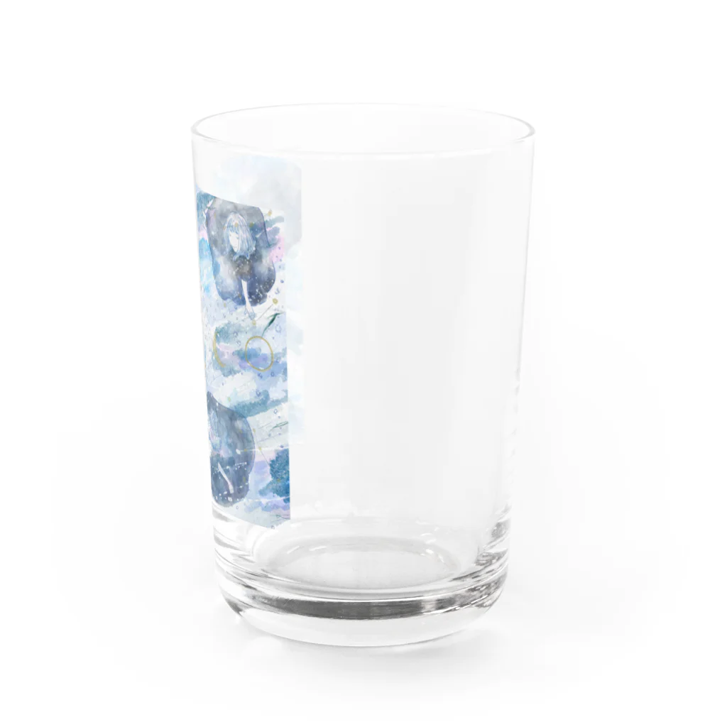 雨上がりの合図のmoon phase Water Glass :right