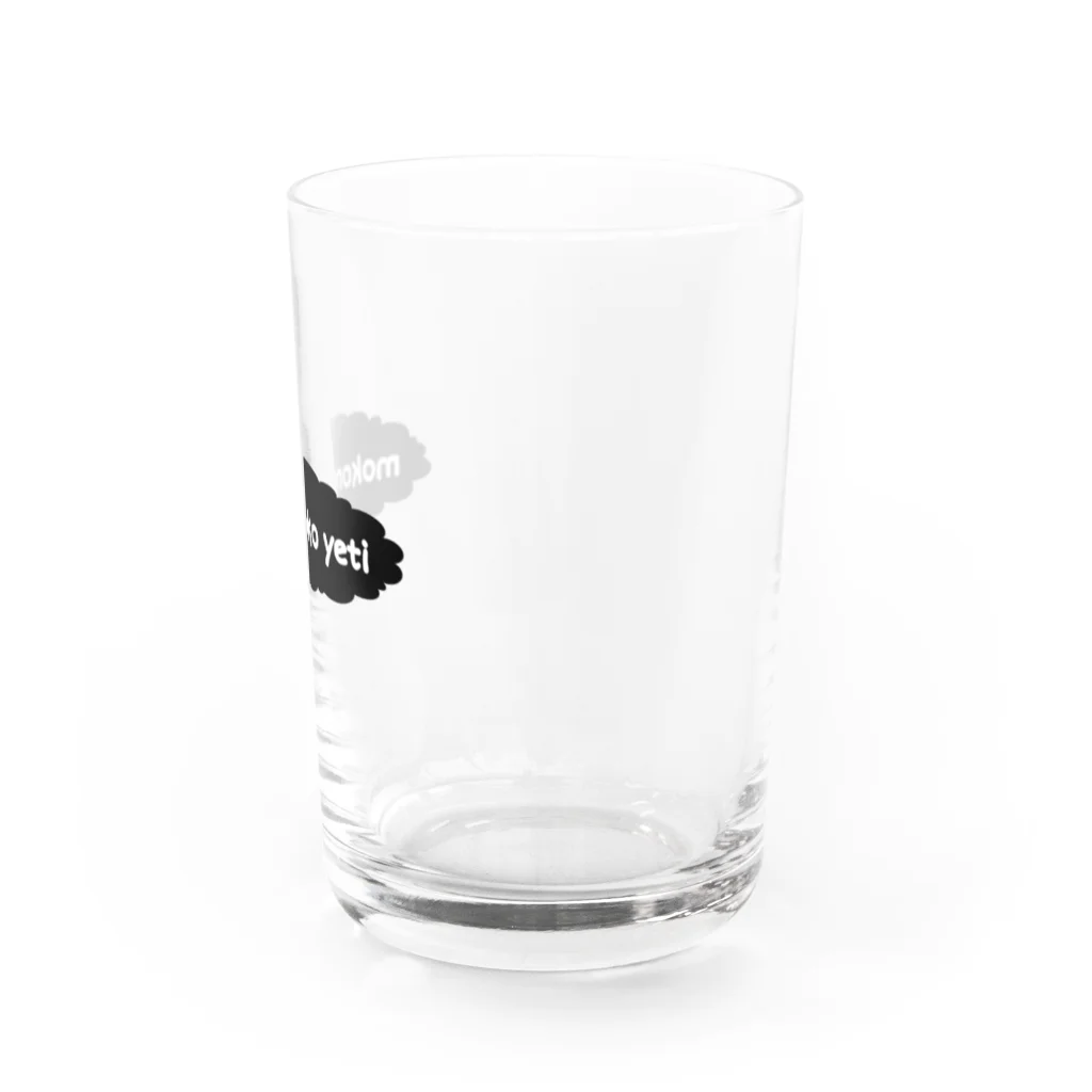 もこもこイエティのもこもこイエティロゴ Water Glass :right