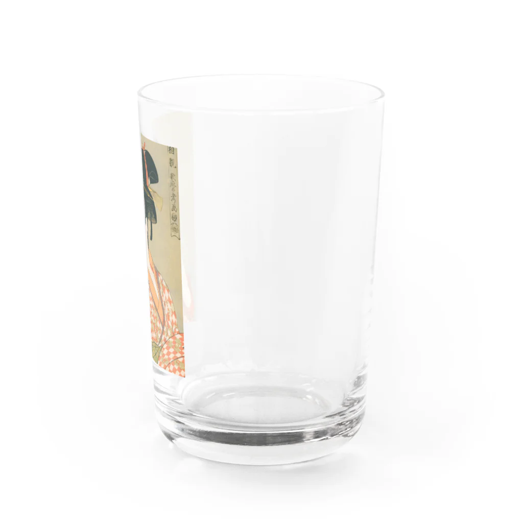 寿めでたや(ukiyoe)のUkiyoe　Utamaro Water Glass :right