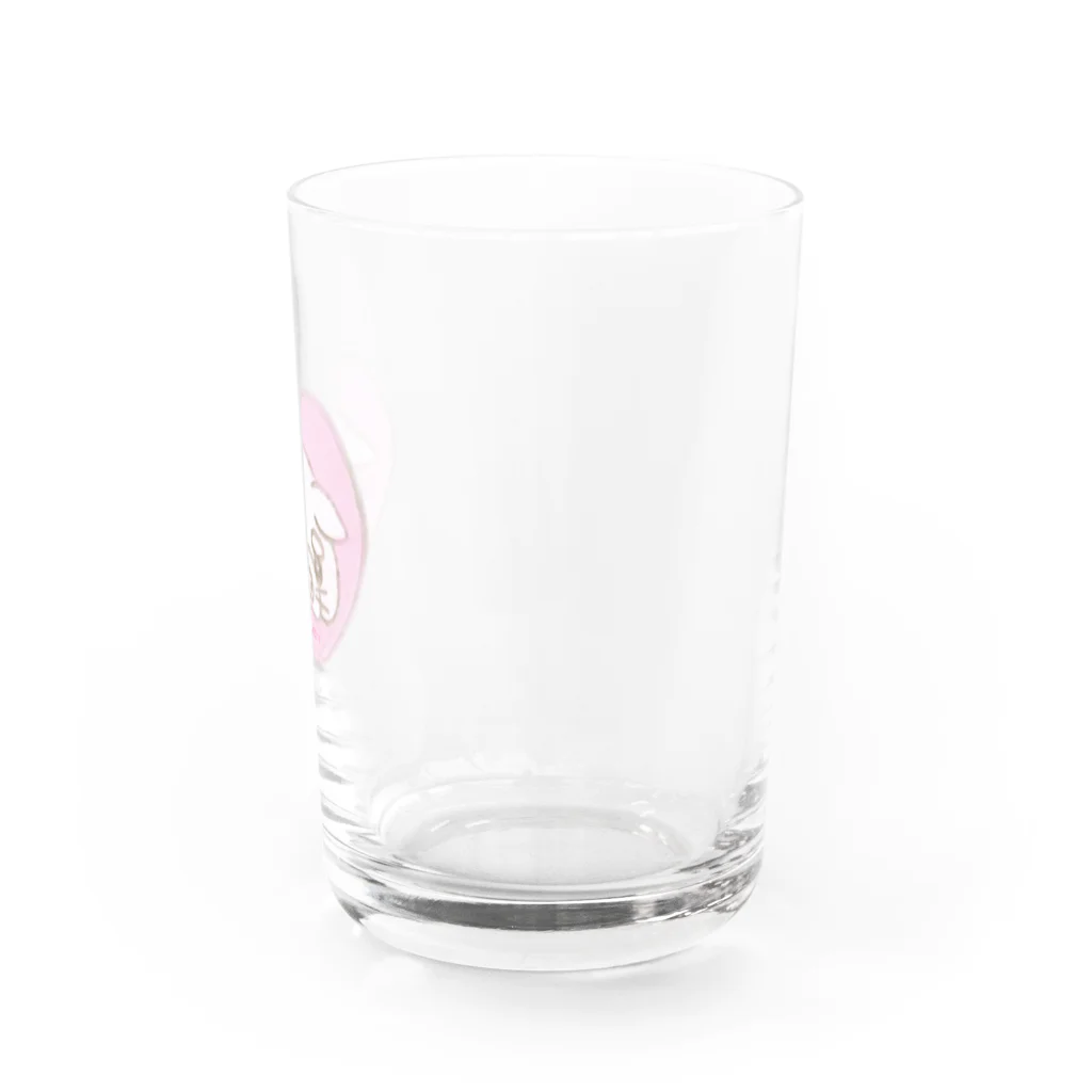 【ホラー専門店】ジルショップのハートのブタちゃん＊イラスト＊鉛筆画 Water Glass :right