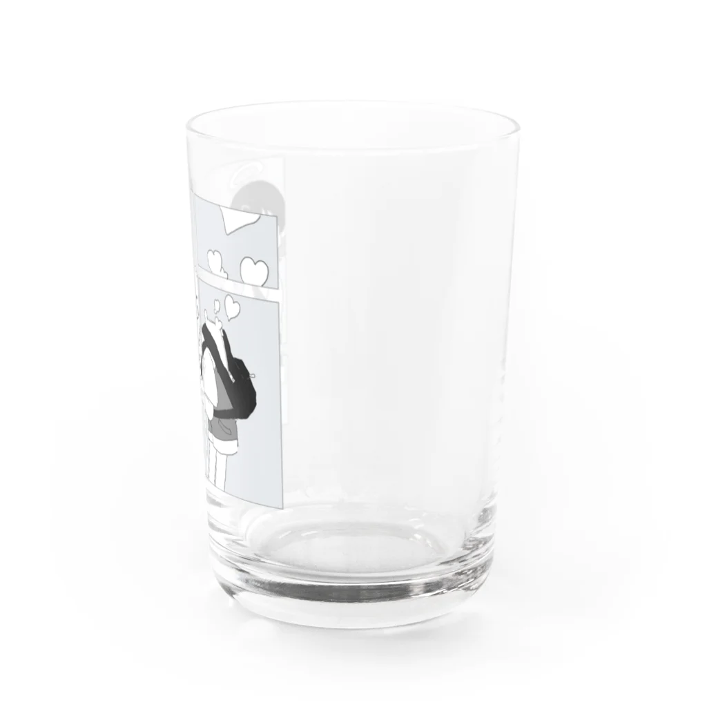暇日の天使と旅に(モノクロ) Water Glass :right