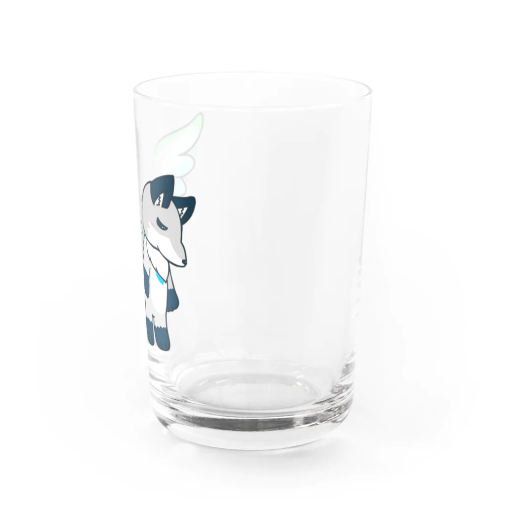 ちょこ太郎SUZURIショップの天使ちょこ太郎 Water Glass :right