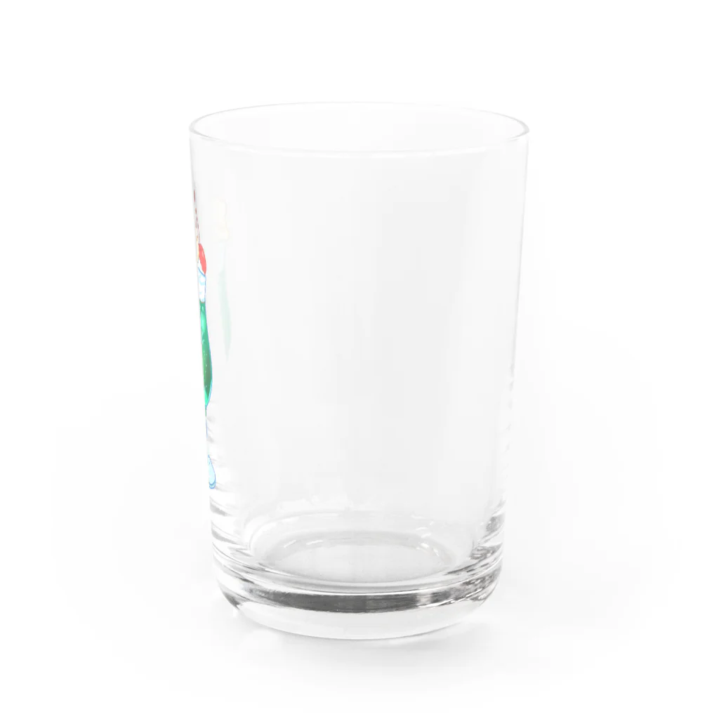 あいのメロンソーダとほほえみくまさん Water Glass :right