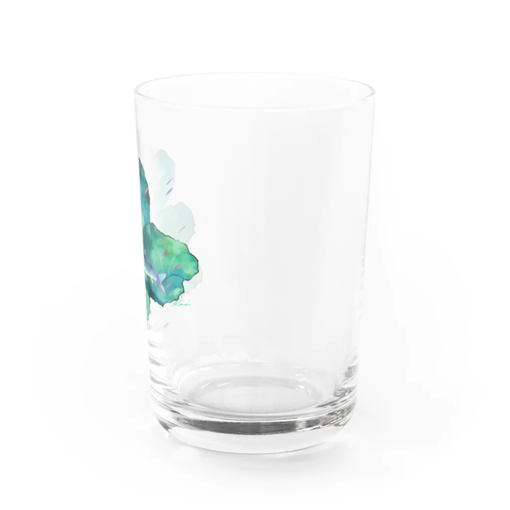 rakkosoda / コマイの葉っぱと魚と雨 Water Glass :right