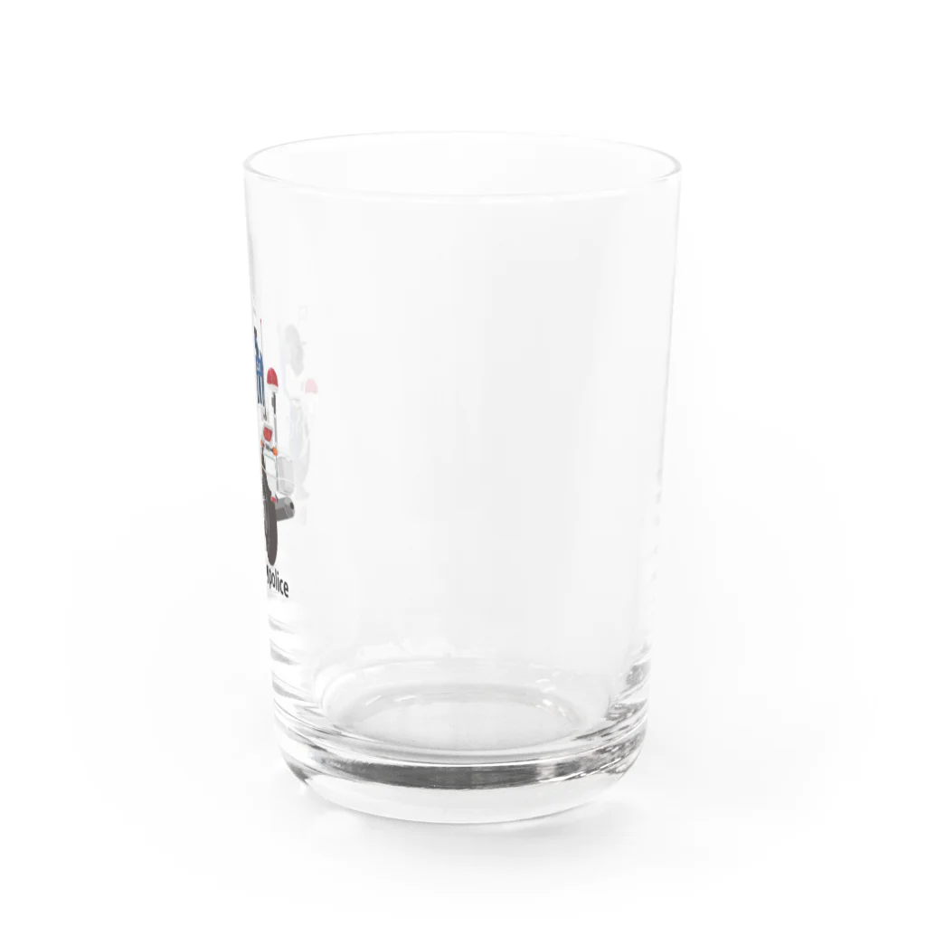 まんもすの白バイ隊員　後ろ姿 Water Glass :right