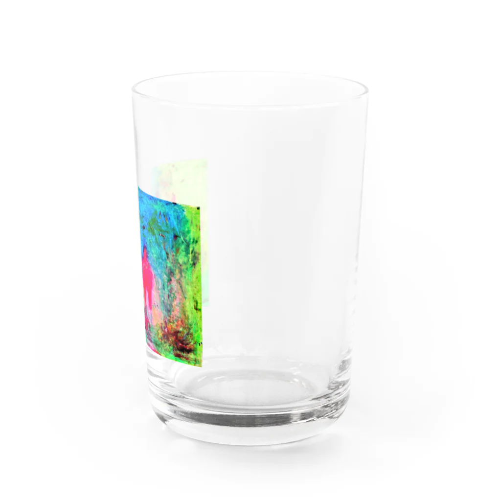 美続千晴の森の中ではしゃぐうさぎ Water Glass :right