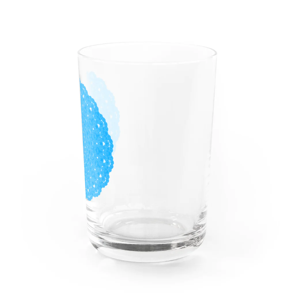 ひまわりの雪の華④アクアブルー Water Glass :right