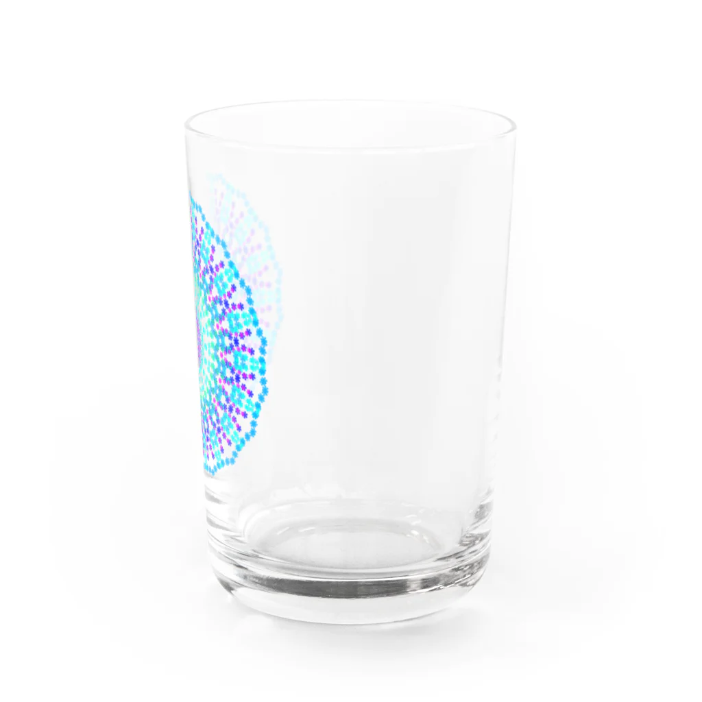 ひまわりの雪の華⑤アクアブルー Water Glass :right