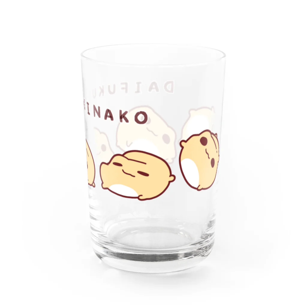 しろくろショップのだいふくきなこ　ごろん Water Glass :right