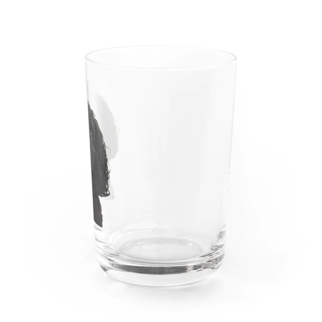下田村の黒いトイプードル Water Glass :right