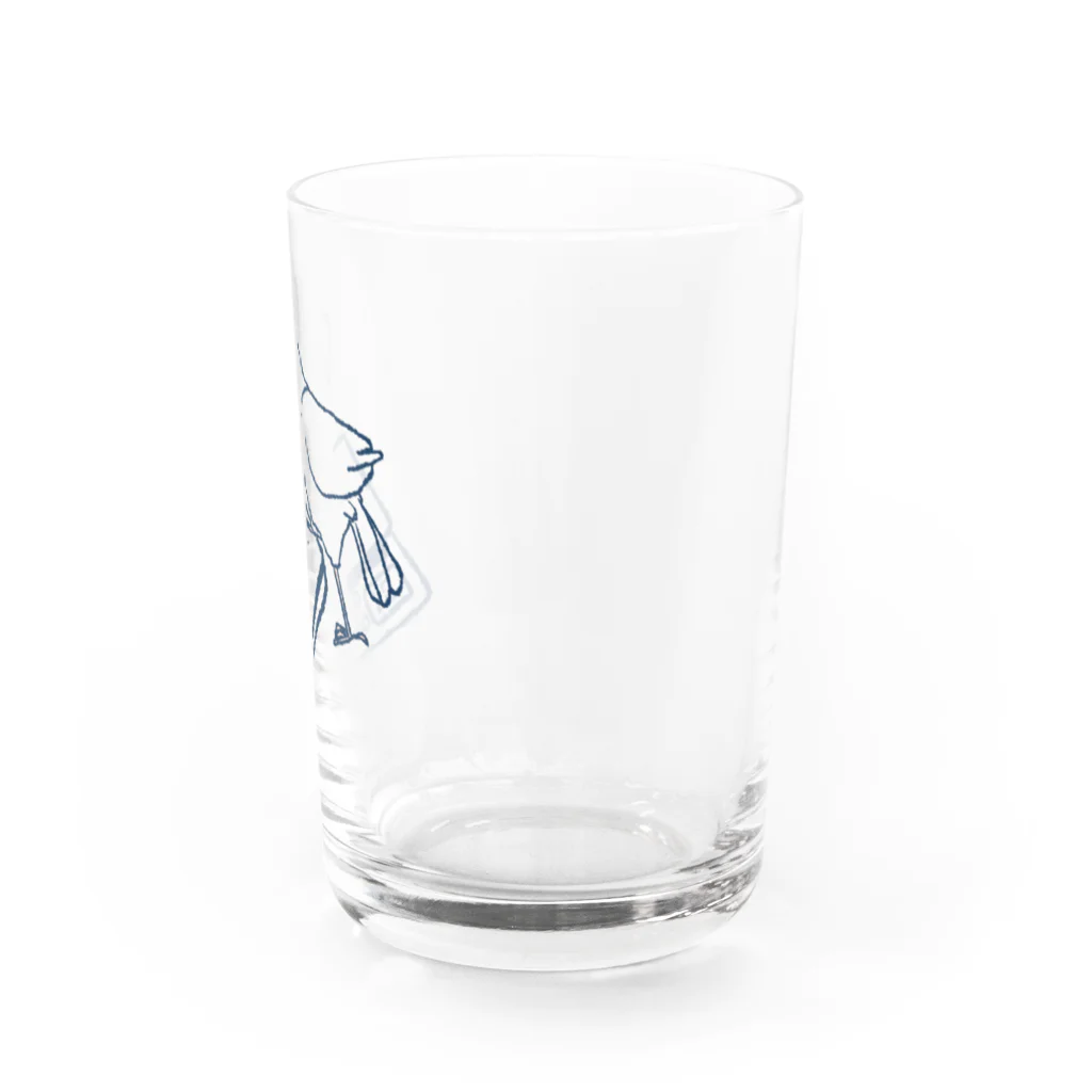 オズマジョの恐る恐る（白文鳥） Water Glass :right